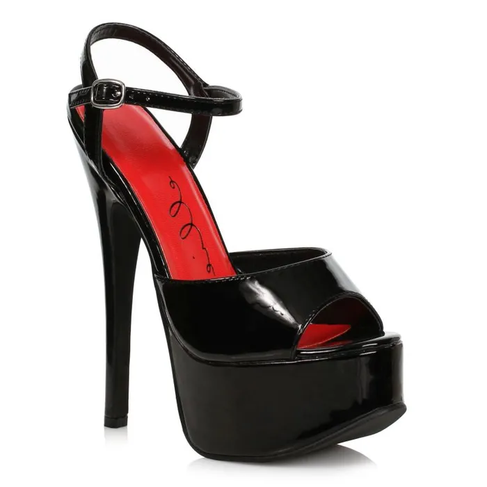 Anal Ellie Shoes Stiletto Sandal Black 65in