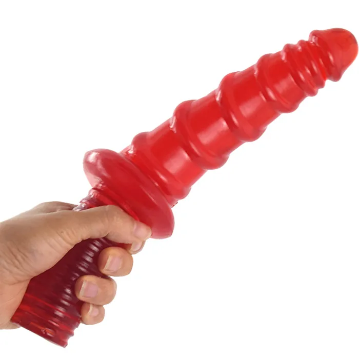 Anal | FAAK FAAK 11” Thrusting Handle Anal Plug 29cm Veined Dildo Huge Fat Adult Sex Toy