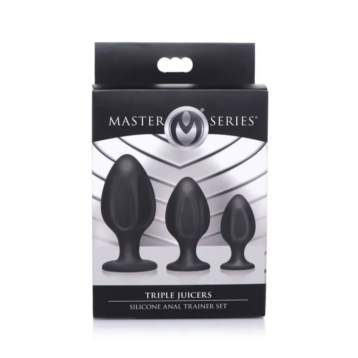 Anal | Master Series Triple Juicers Silicone Anal Plug Set Black