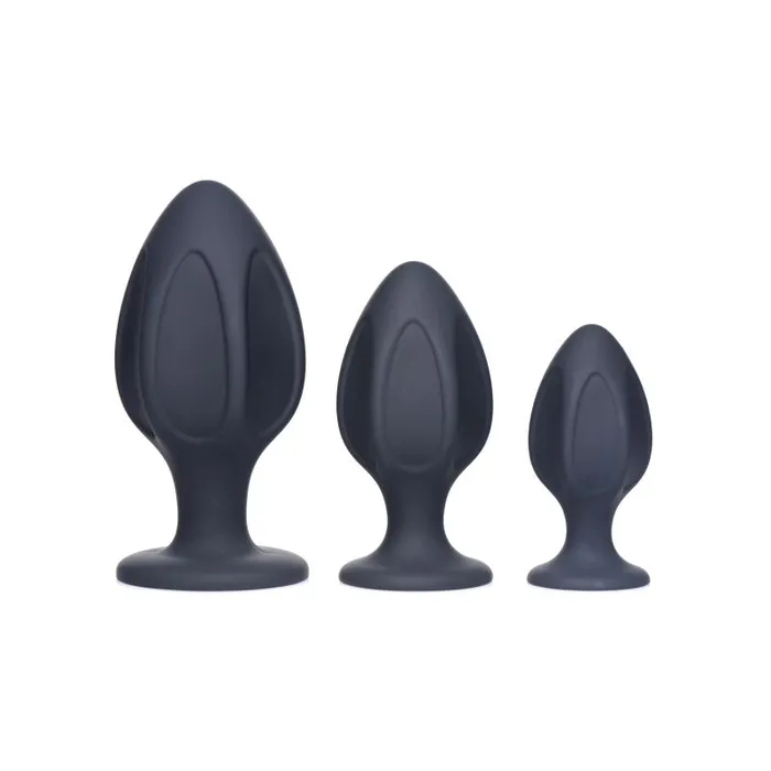 Anal | Master Series Triple Juicers Silicone Anal Plug Set Black