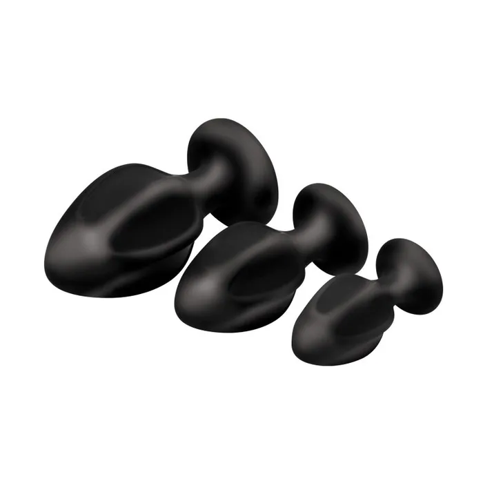 Anal | Master Series Triple Juicers Silicone Anal Plug Set Black