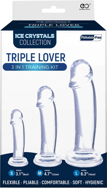 Anal | Triple Lover 3 In 1 Training Kit (Clear) - Excellent Power Anal | Triple Lover 3 In 1 Training Kit (Clear) - Excellent Power