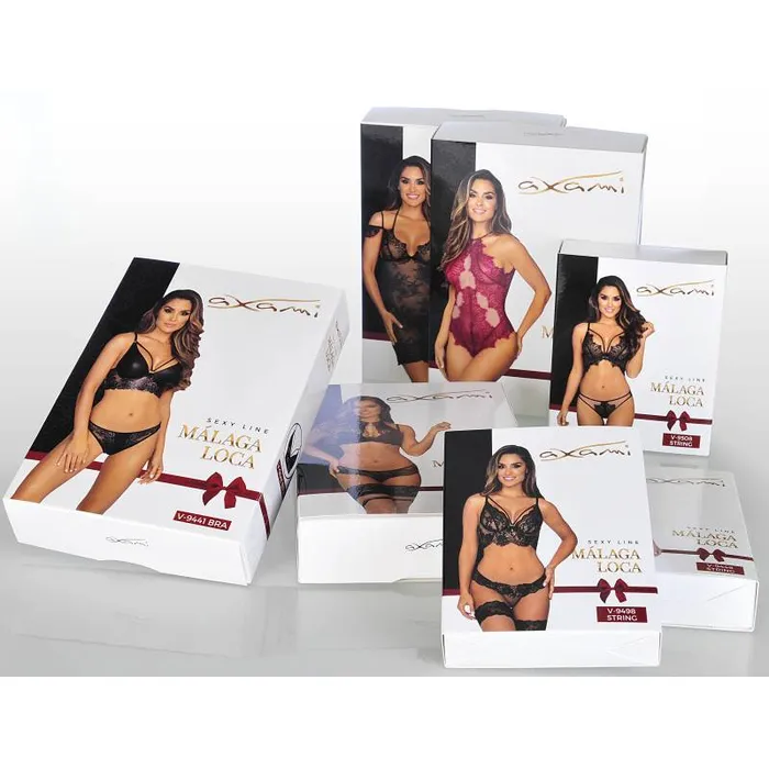 Axami Lingerie Anal | Stretch Wetlook Zip G-String Black