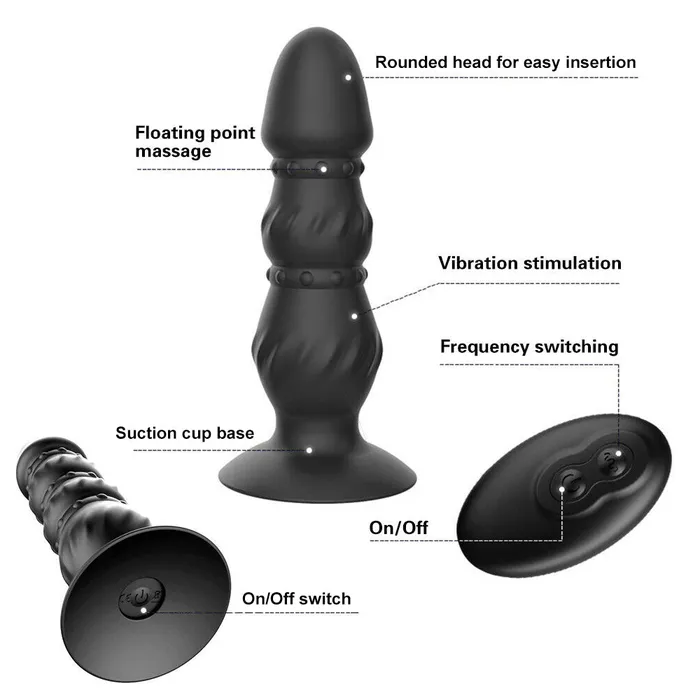 BeBuZZed Anal | Roger Vibrating Anal Plug Prostate Massager Remote Control Butt Vibrator