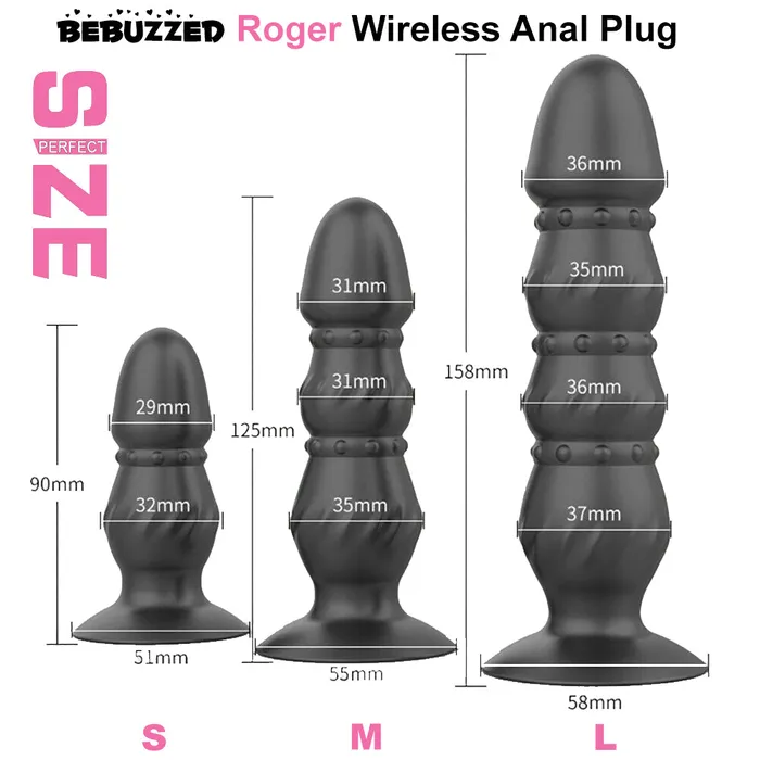 BeBuZZed Anal | Roger Vibrating Anal Plug Prostate Massager Remote Control Butt Vibrator