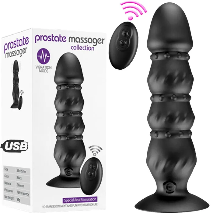 BeBuZZed Anal | Roger Vibrating Anal Plug Prostate Massager Remote Control Butt Vibrator