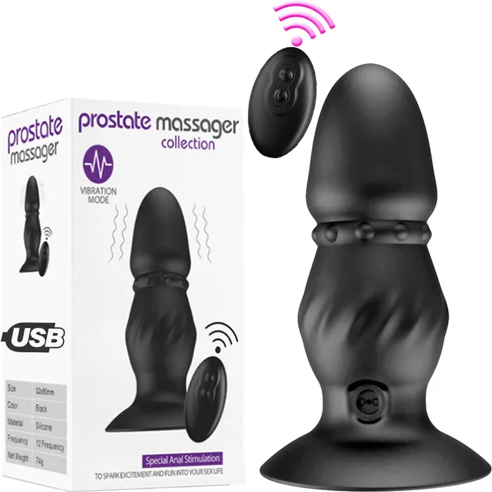 BeBuZZed Anal | Roger Vibrating Anal Plug Prostate Massager Remote Control Butt Vibrator