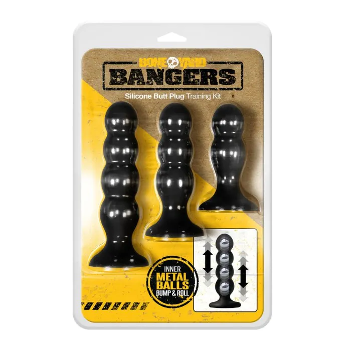 Boneyard Anal Bangers Silicone Ass Training Kit 3 Pc