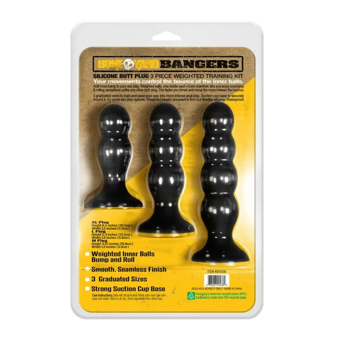 Boneyard Anal | Bangers Silicone Ass Training Kit 3 Pc