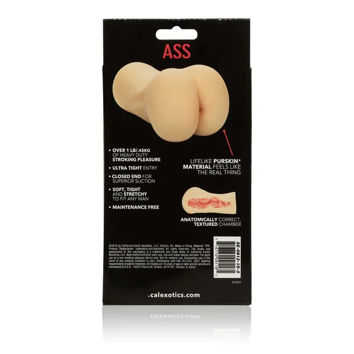 CalExotics Male Sex Toys | Stroke It Ass - Ivory: Realistic, Ultra-Tight, Life-Like Pleasure Sleeve