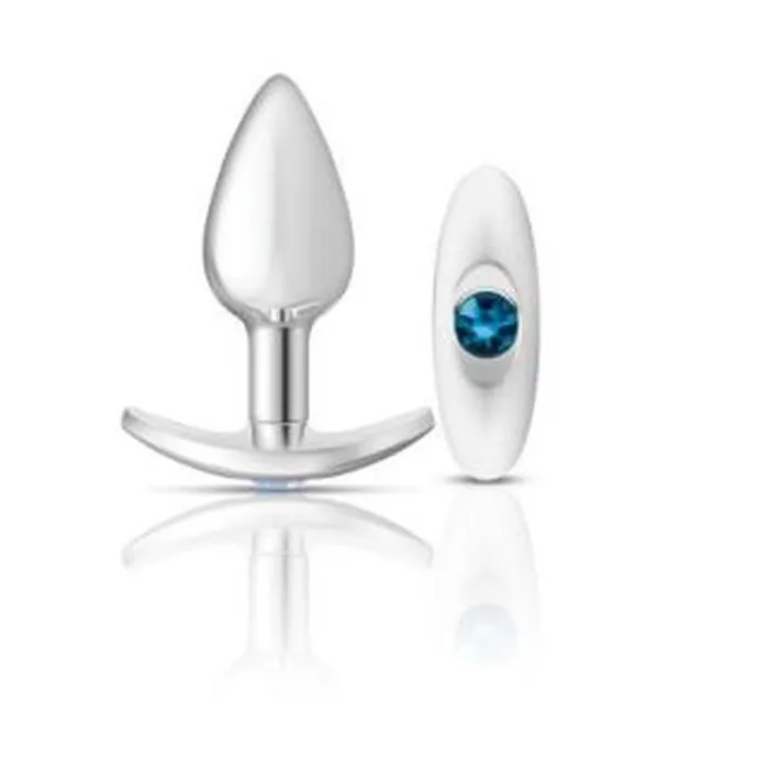 Cheeky Charms Silver Anchor Butt Plug w Clear and Teal Jewel Kit | Cheeky Charms Anal