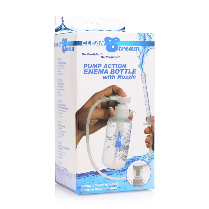 Cleanstream Male Sex Toys | Pump Action Enema Bottle with Nozzle
