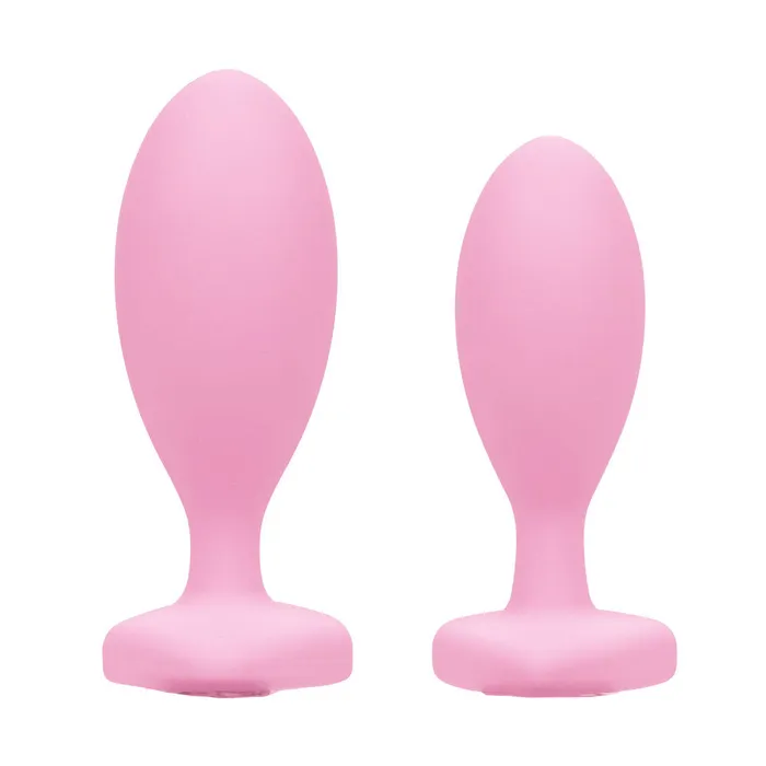 First Time Crystal Booty Duo Butt Plugs | California Exotic Female Sex Toys