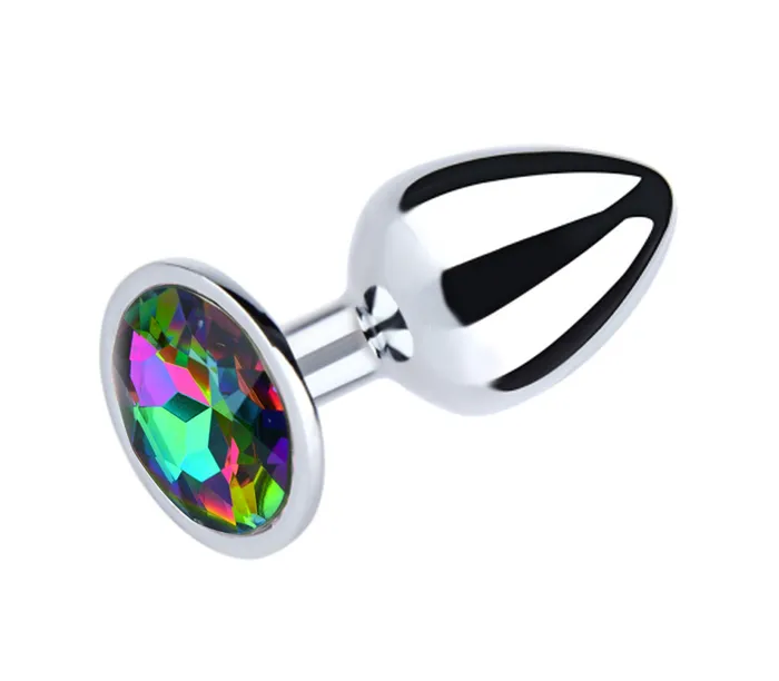 Male Sex Toys Love In Leather LOVE IN LEATHER ANAL PLUG SILVER METAL WITH RAINBOW ROUND GEM MEDIUM Male Sex Toys Love In Leather LOVE IN LEATHER ANAL PLUG SILVER METAL WITH RAINBOW ROUND GEM MEDIUM