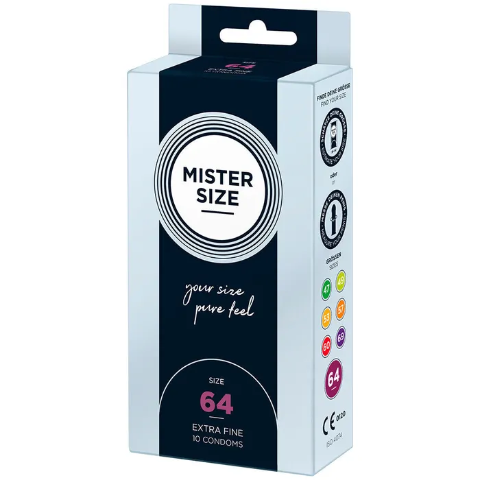 Male Sex Toys Mister Size Mister Size 64mm Your Size Pure Feel Condoms 10 Pack Male Sex Toys Mister Size Mister Size 64mm Your Size Pure Feel Condoms 10 Pack