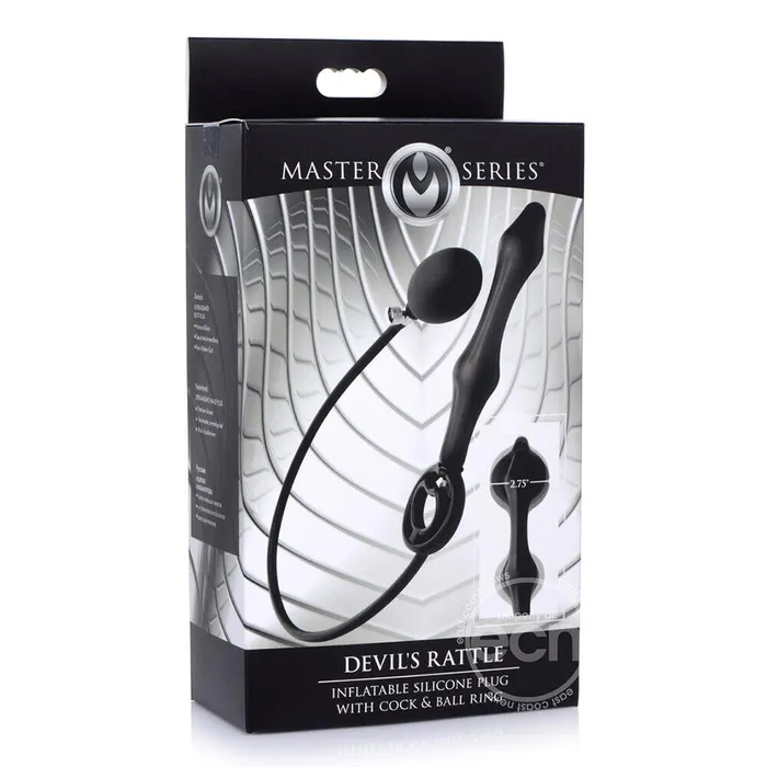 Master Series Male Sex Toys | Master Series Devils Rattle Inflatable Anal Plug With Cock Ring