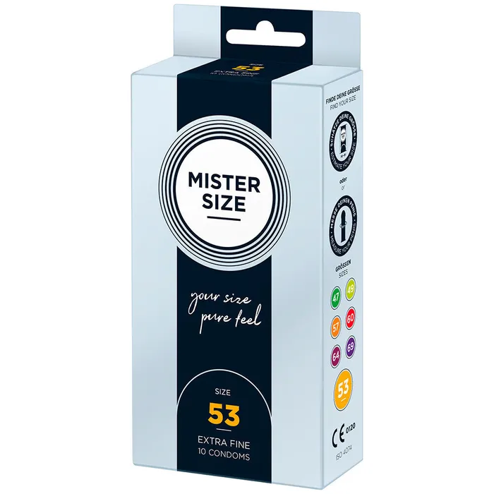 Mister Size Mister Size 53mm Your Size Pure Feel Condoms 10 Pack Male Sex Toys Mister Size Mister Size 53mm Your Size Pure Feel Condoms 10 Pack Male Sex Toys