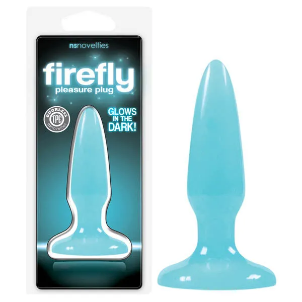 NS Novelties Anal | Firefly Pleasure Plug - Glow-in-the-Dark Blue 8.1 cm (3.2'') Mini Butt Plug NS Novelties Anal | Firefly Pleasure Plug - Glow-in-the-Dark Blue 8.1 cm (3.2'') Mini Butt Plug