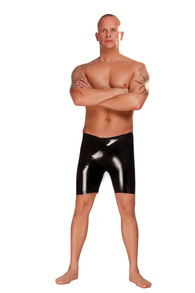 Saxenfelt Latex Mens Shorts Black XLarge Saxenfelt Anal