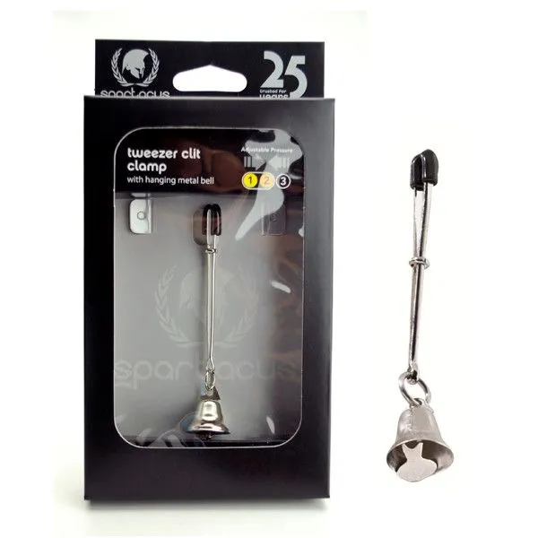 SPARTACUS Male Sex Toys Tweezer Clit Clamp with Bell