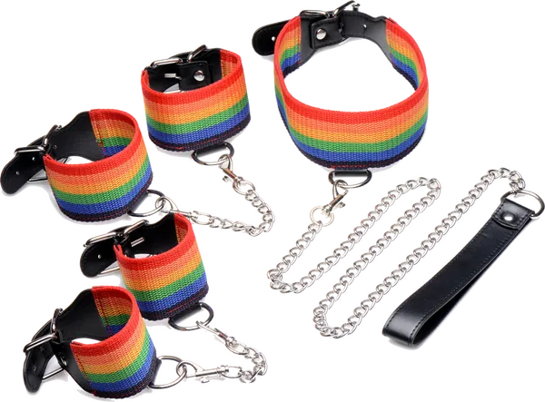 Xr Brands Kinky Pride Rainbow Bondage Set | Couples