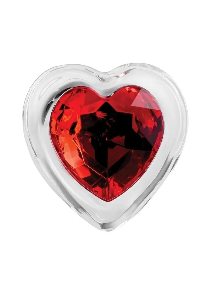 Anal | Adam and Eve Red Heart Gem Glass Anal Plug - Adam and Eve Anal | Adam and Eve Red Heart Gem Glass Anal Plug - Adam and Eve
