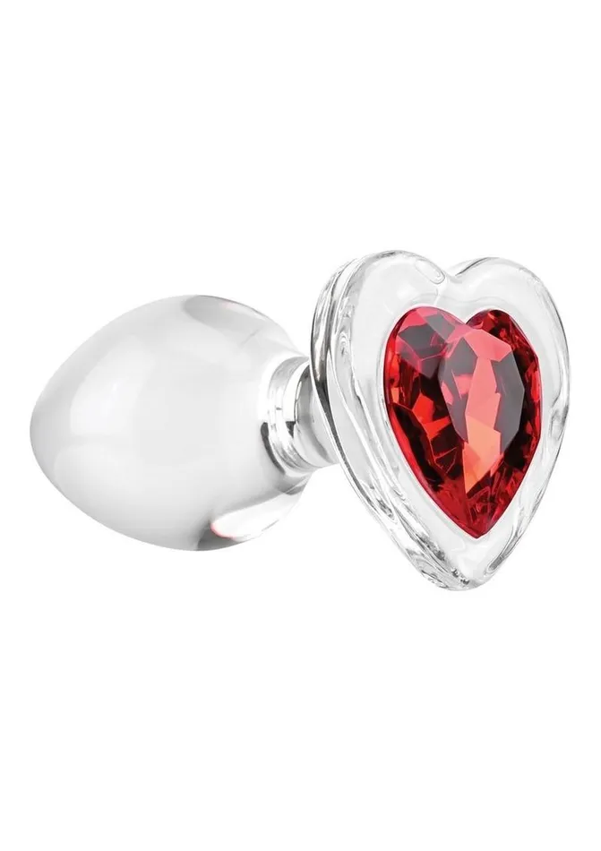 Anal | Adam and Eve Red Heart Gem Glass Anal Plug - Adam and Eve Anal | Adam and Eve Red Heart Gem Glass Anal Plug - Adam and Eve