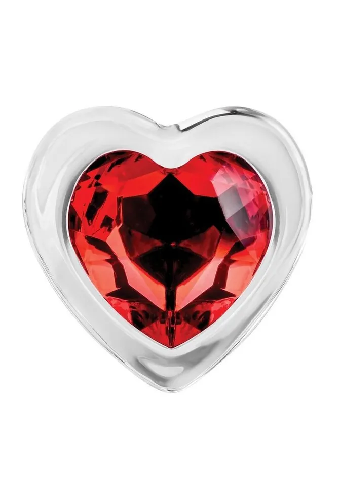 Anal | Adam and Eve Red Heart Gem Glass Anal Plug - Adam and Eve Anal | Adam and Eve Red Heart Gem Glass Anal Plug - Adam and Eve