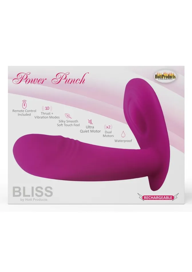 Bliss Power Punch USB Magnetic Rechargeable Silicone Dual Vibe Vibrator Waterproof | Bliss Female Sex Toys