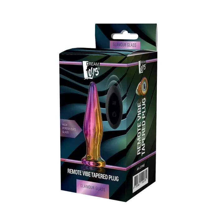 Dream Toys Glamour Glass Remote Control Tapered Butt Plug | Anal