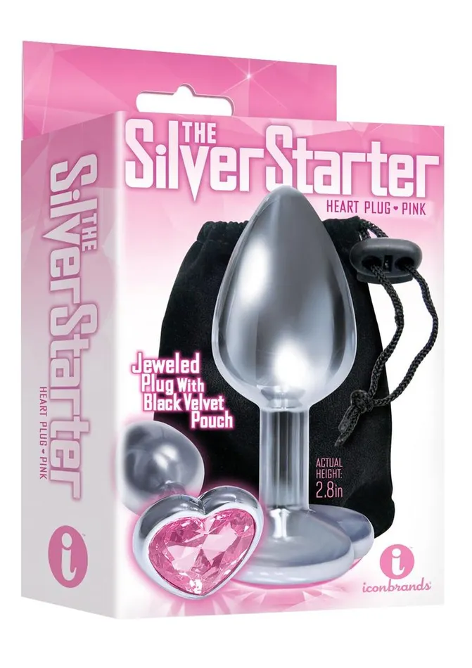 THE 9`S Anal | The 9's - The Silver Starter Bejeweled Heart Stainless Steel Plug