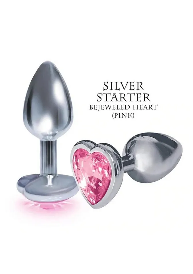 THE 9`S Anal | The 9's - The Silver Starter Bejeweled Heart Stainless Steel Plug