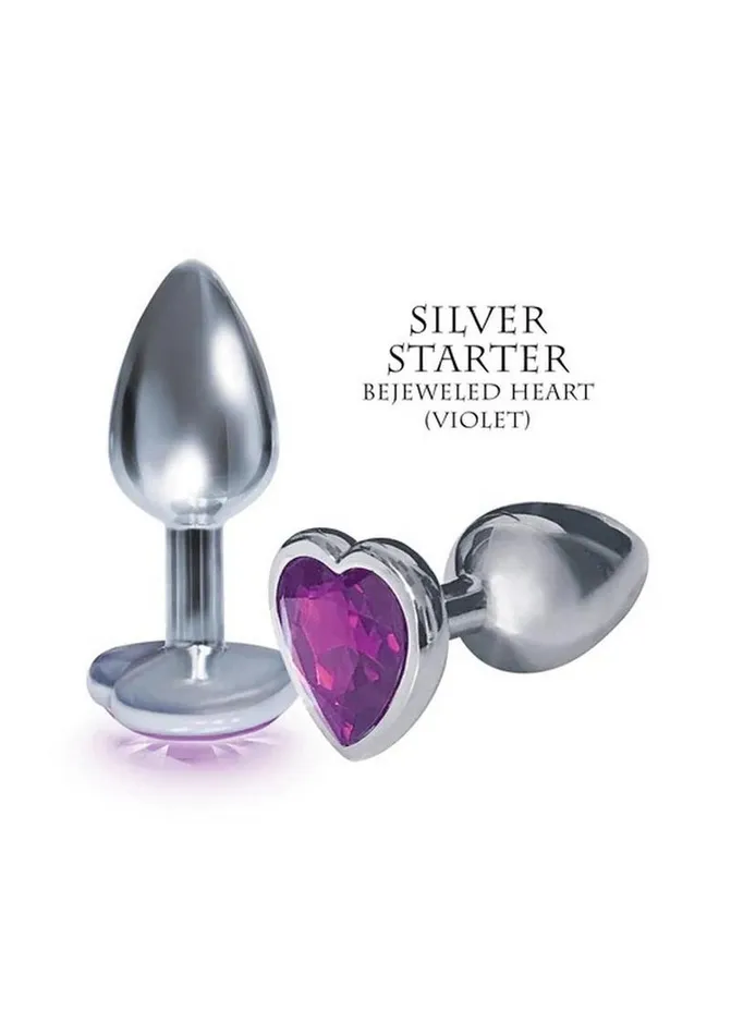 THE 9`S Anal | The 9's - The Silver Starter Bejeweled Heart Stainless Steel Plug