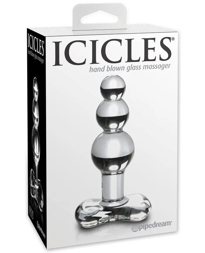 Anal Icicles Icicles No 47 Hand Blown Glass Butt Plug Clear