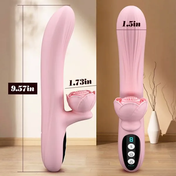 Female Sex Toys | Aimitoy Rabbit Vibrators 4 in 1 Thrusting Vibrator with 7 Licking Thrusting