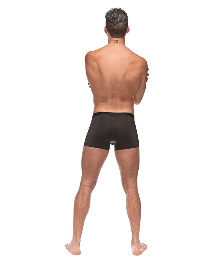 Male Power Private Screening Micro Mesh & Modal Pot Leaf Black XL | Anal